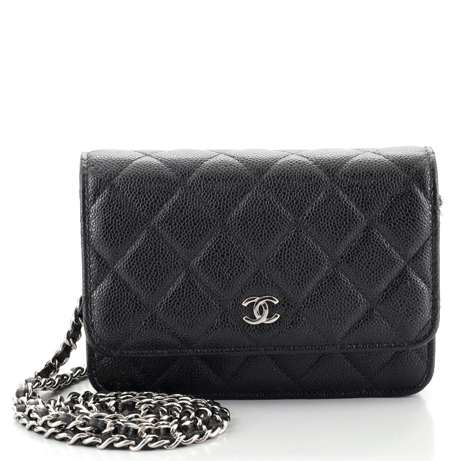 Wallet on Chain Quilted Caviar Mini