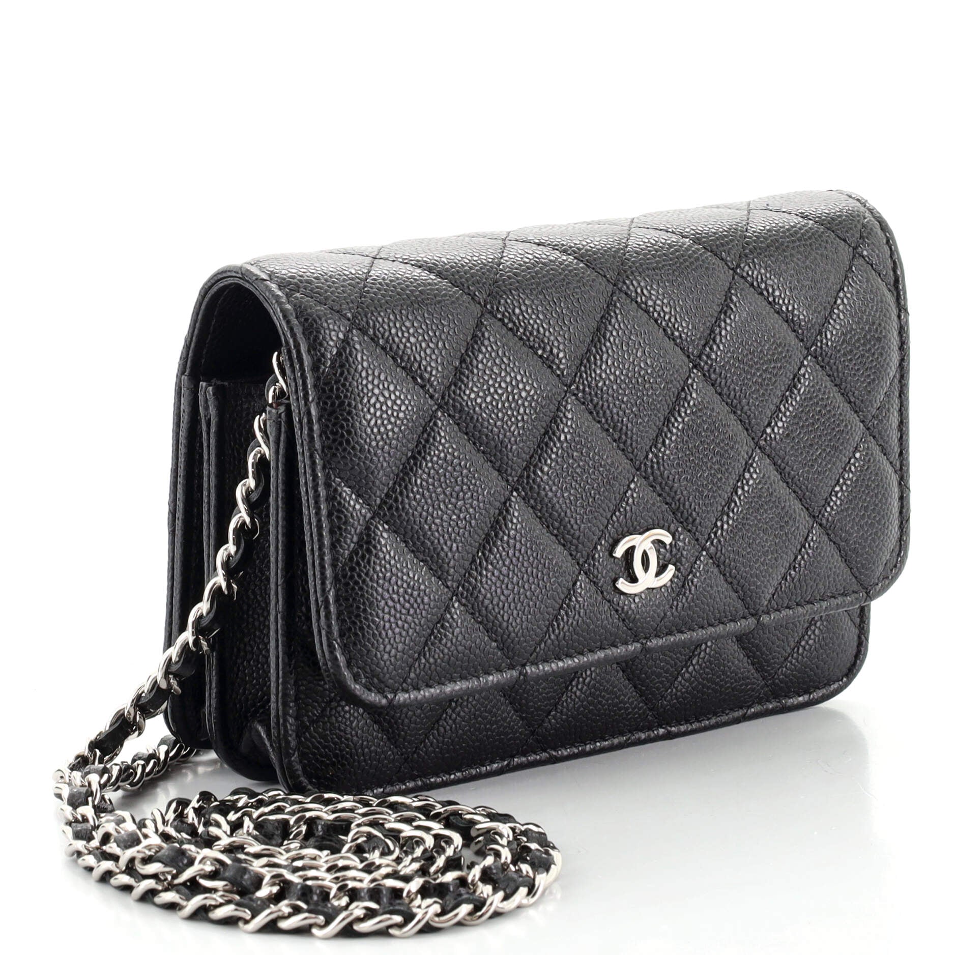 Wallet on Chain Quilted Caviar Mini