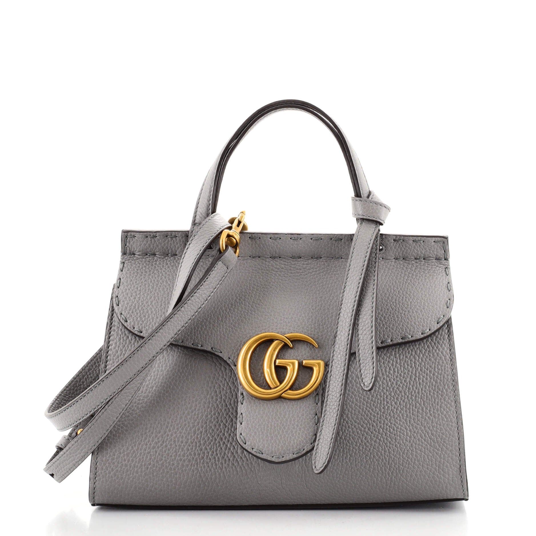 GG Marmont Top Handle Bag Leather Mini