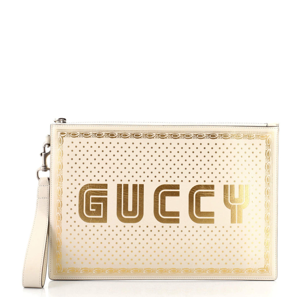 Wristlet Clutch Limited Edition Printed Leather