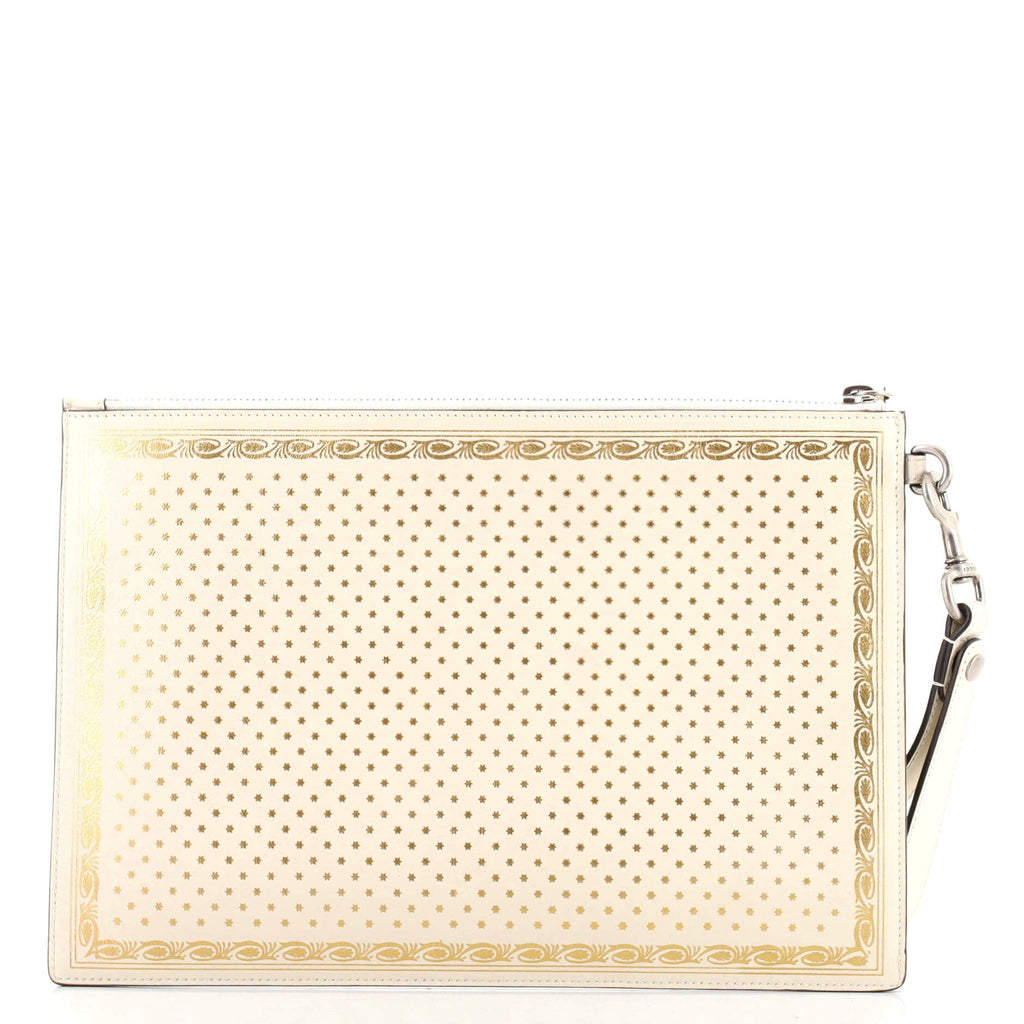 Wristlet Clutch Limited Edition Printed Leather