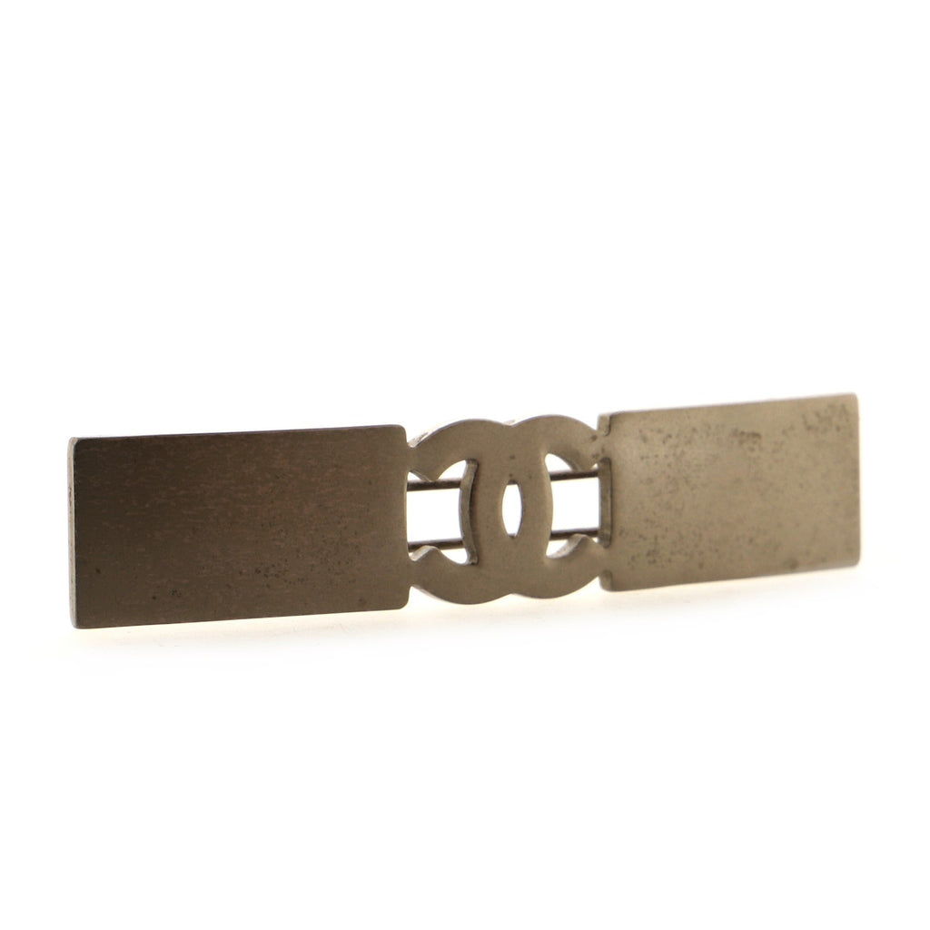 Vintage CC Hair Barrette Metal XS
