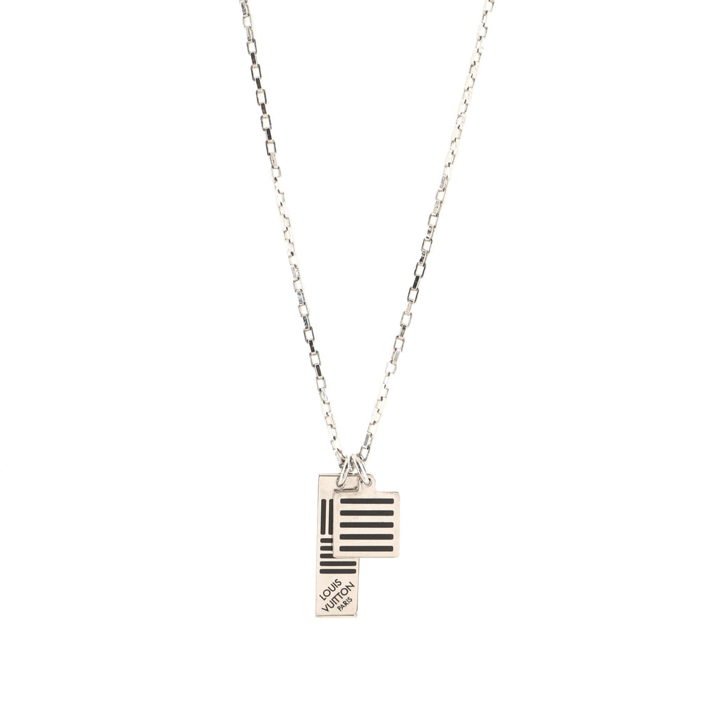 Collier Damier Colors Pendant Necklace Metal with Enamel