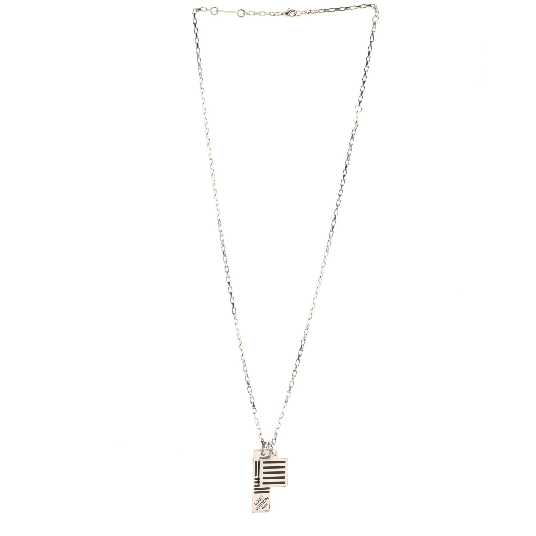 Collier Damier Colors Pendant Necklace Metal with Enamel