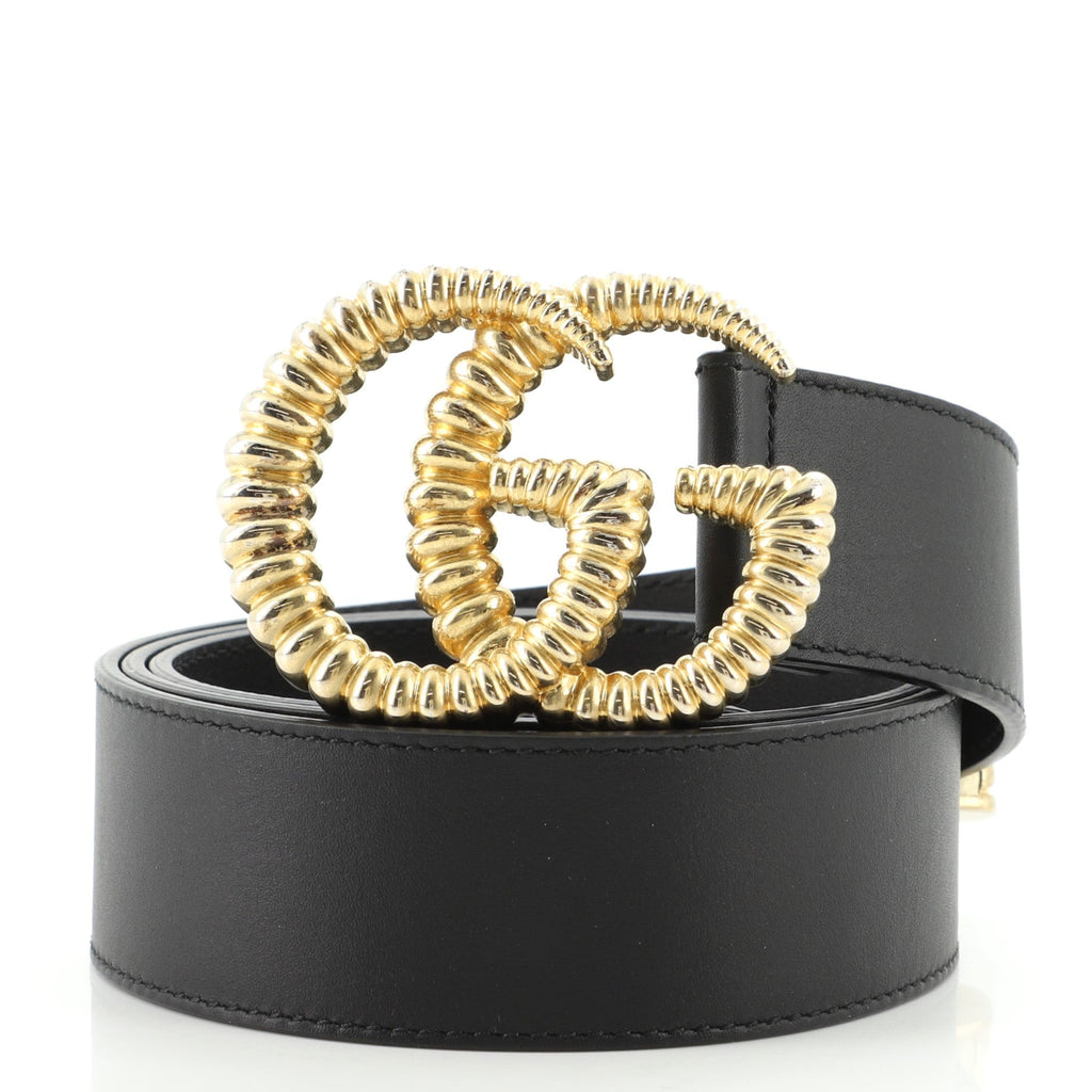 GG Torchon Belt Leather Wide 95