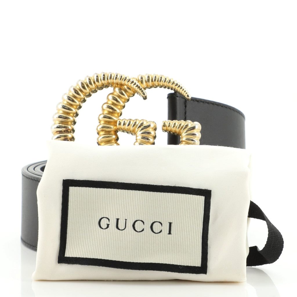 GG Torchon Belt Leather Wide 95