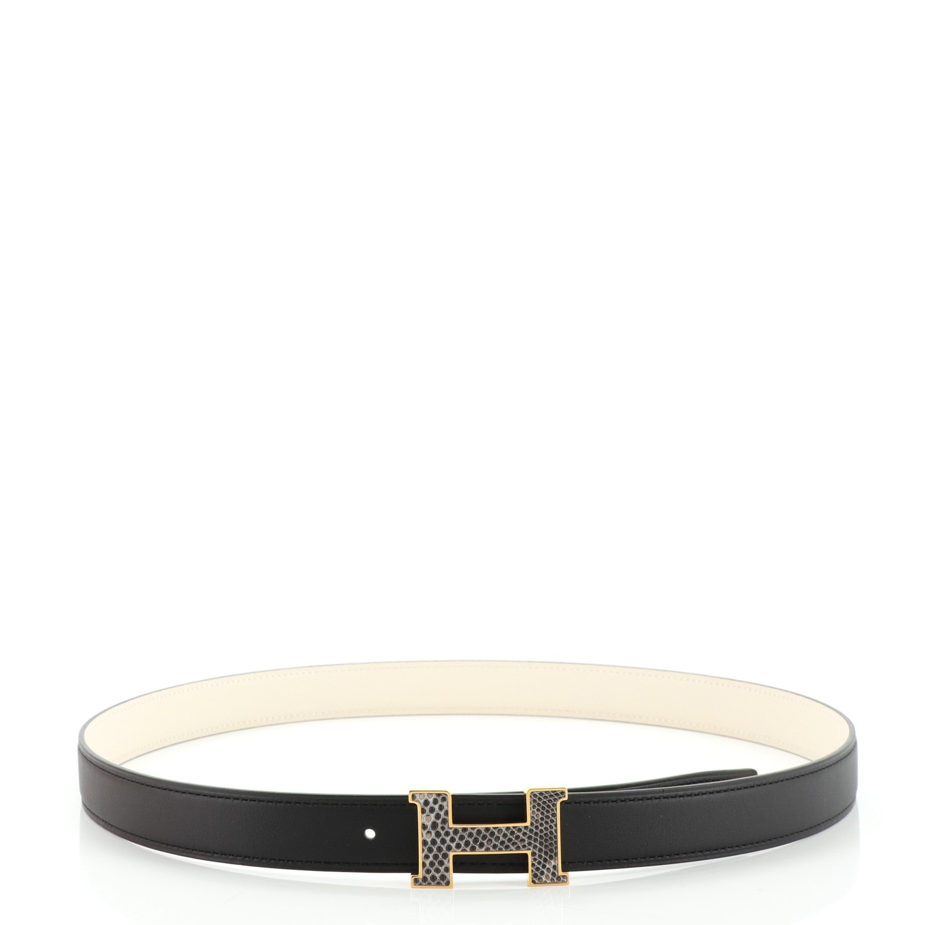 Constance Reversible Belt Leather with Lizard Thin 80