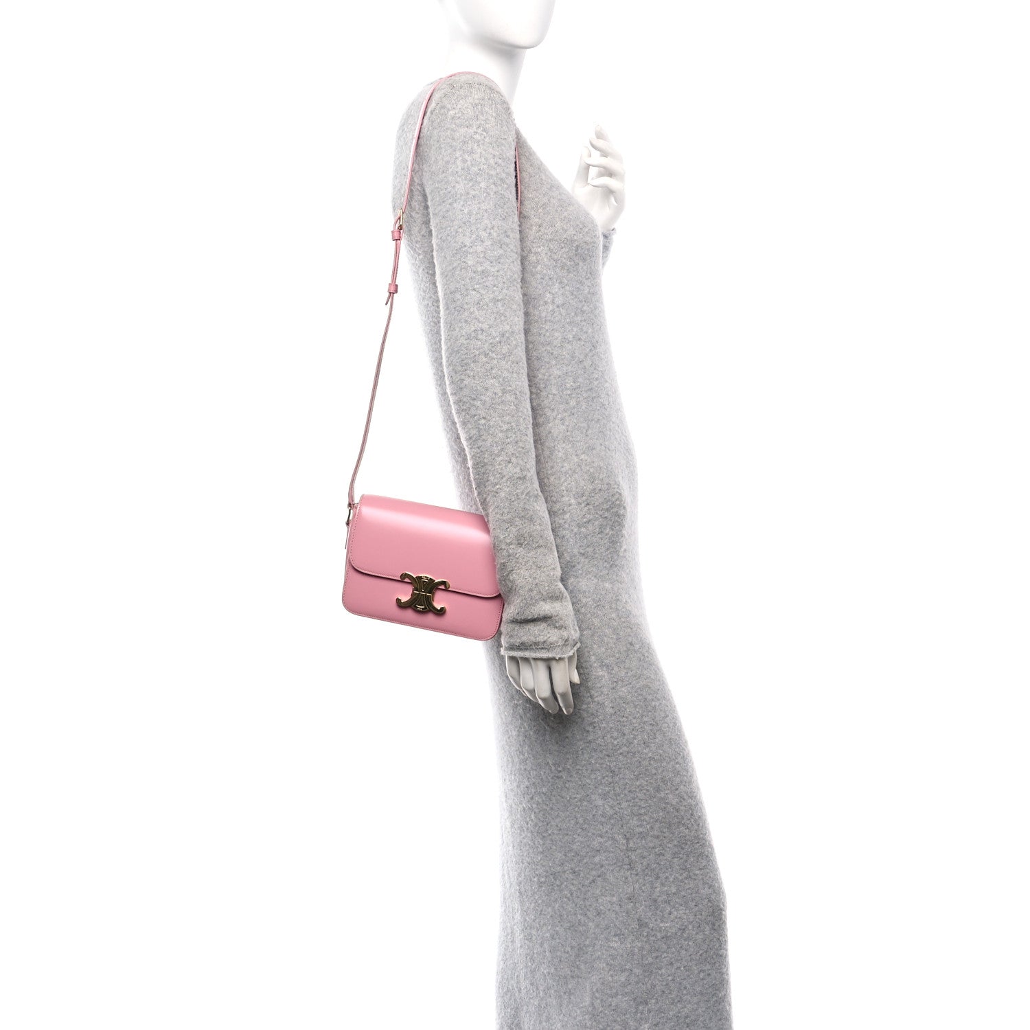 Shiny Calfskin Teen Triomphe Rose