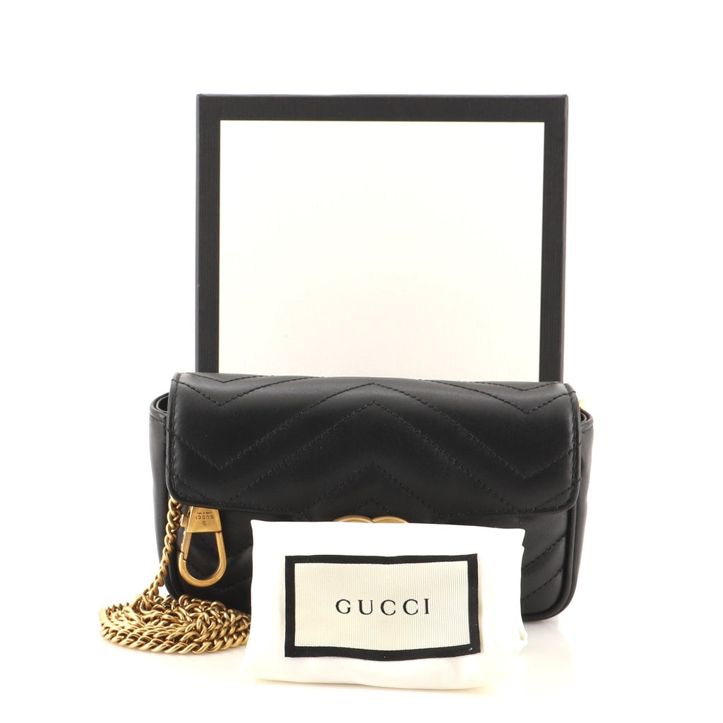 GG Marmont Flap Bag Matelasse Leather Super Mini