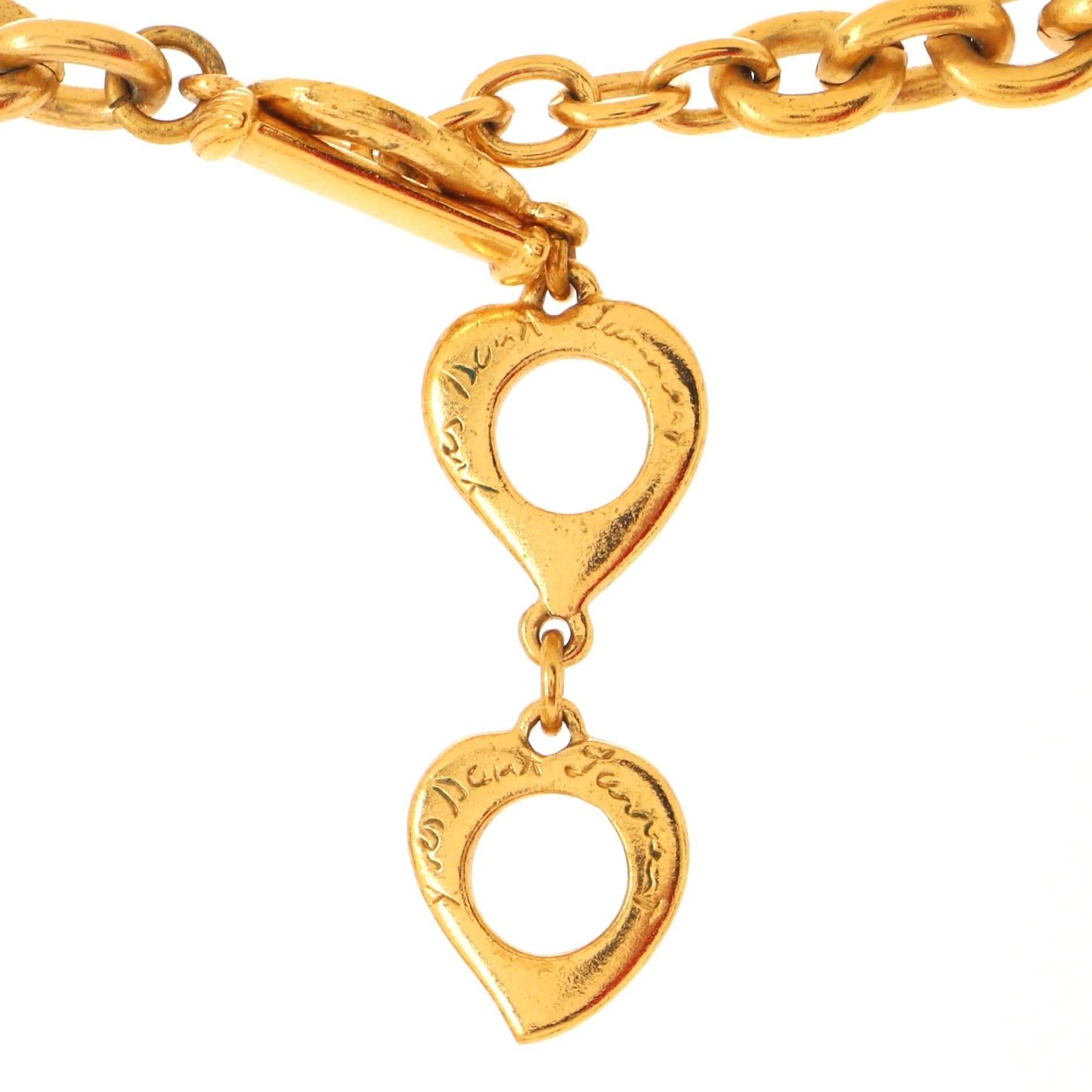 Vintage Ball Chain Necklace Metal and Enamel