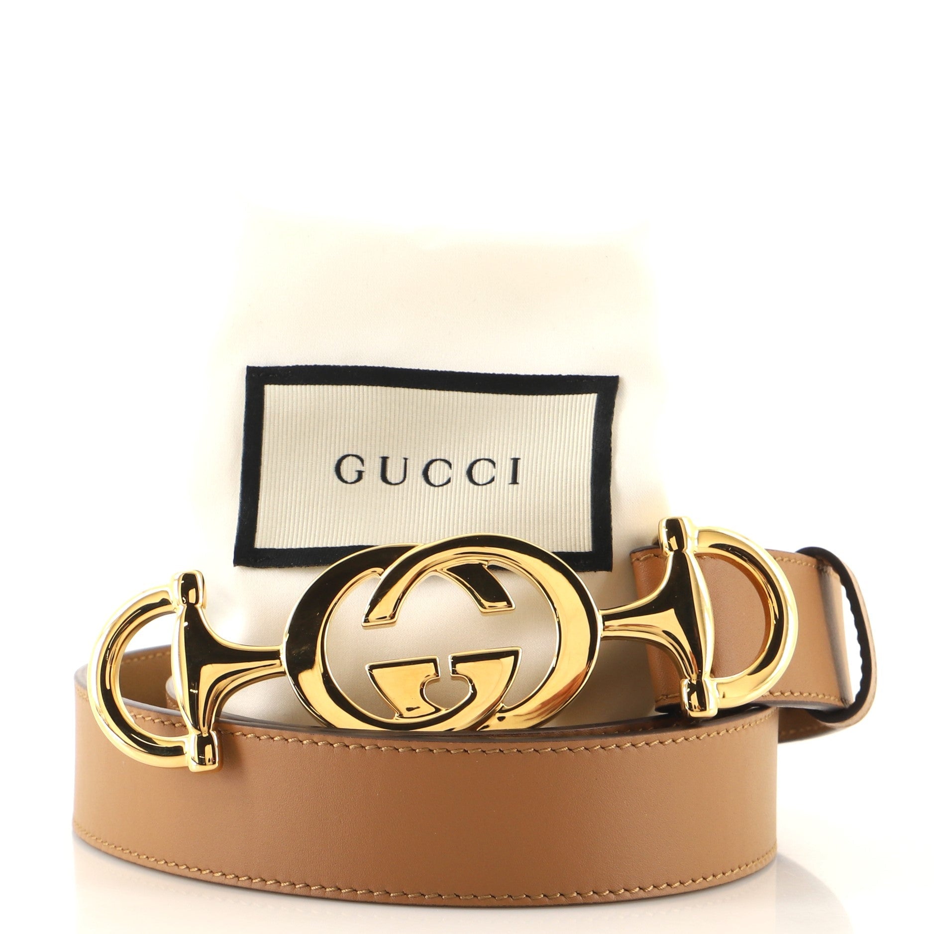 Interlocking G Horsebit Belt Leather Medium 80