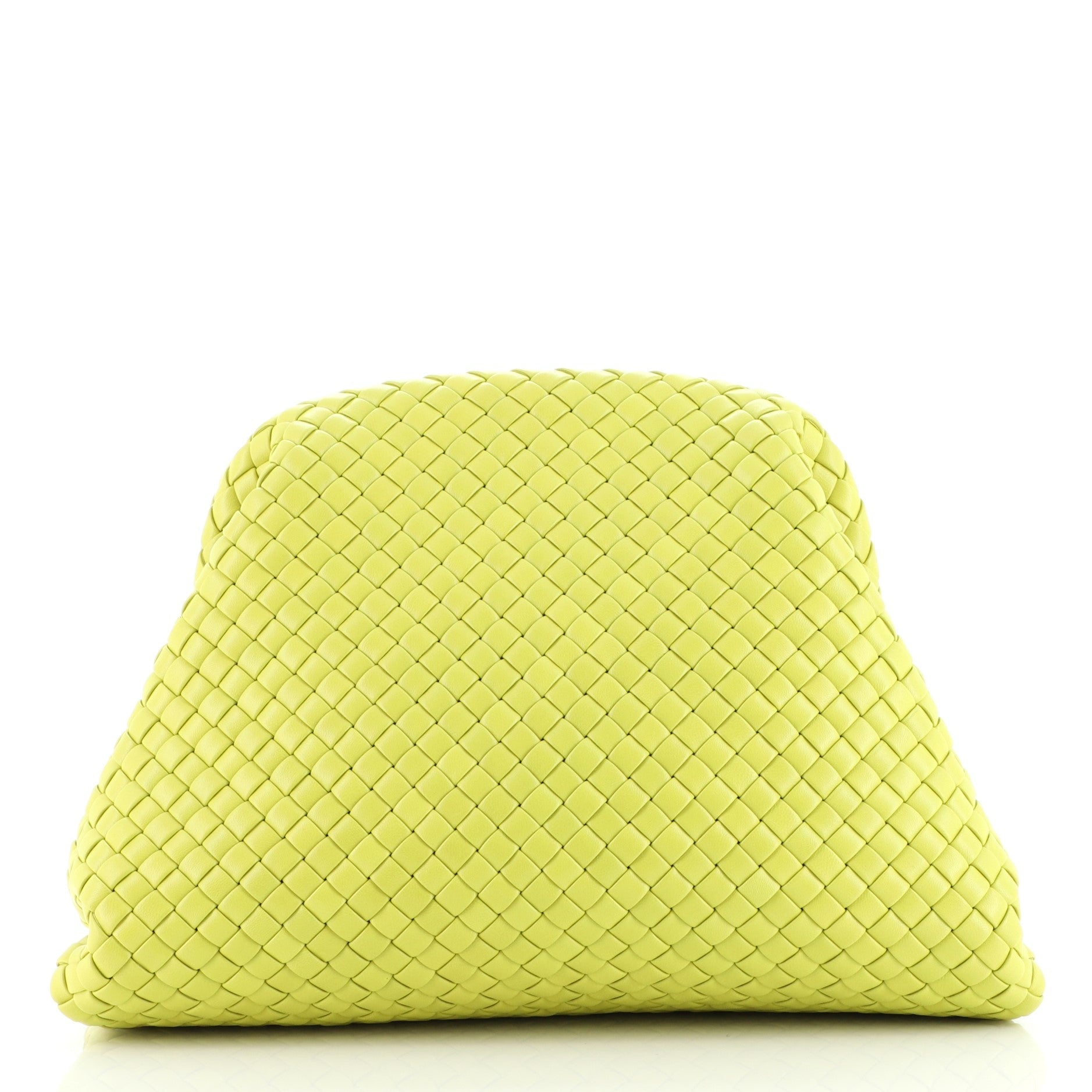 Frame Clutch Intrecciato Leather Large