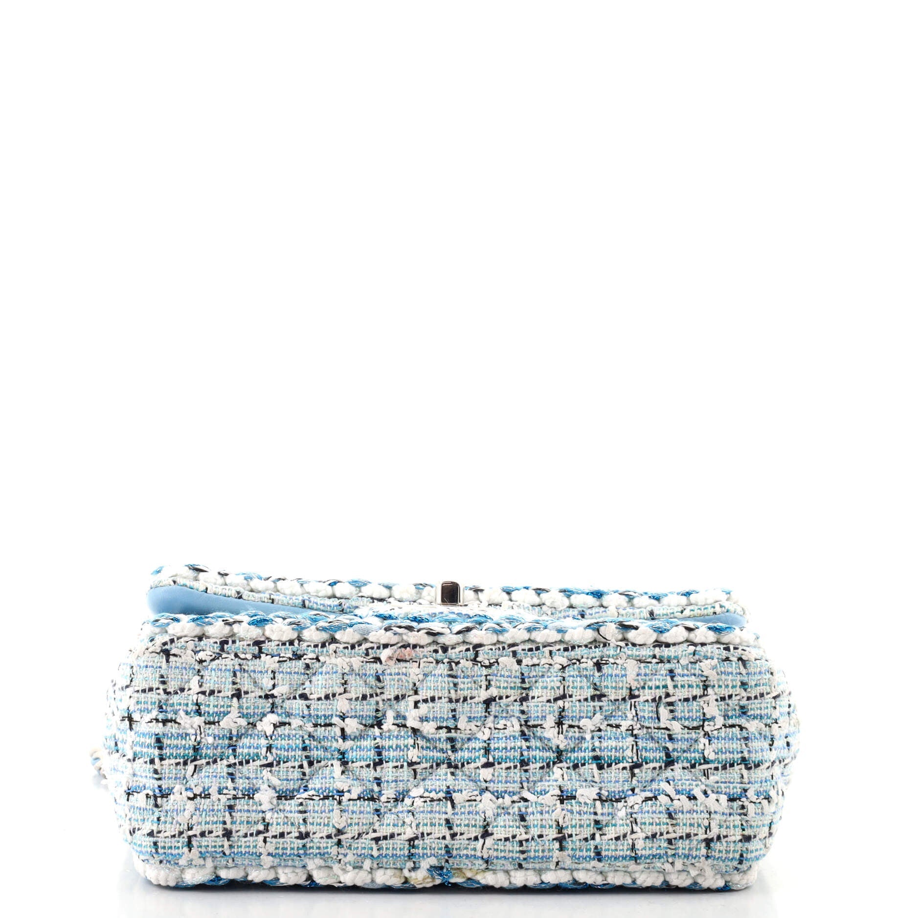 Classic Single Flap Bag Braided Quilted Tweed Mini