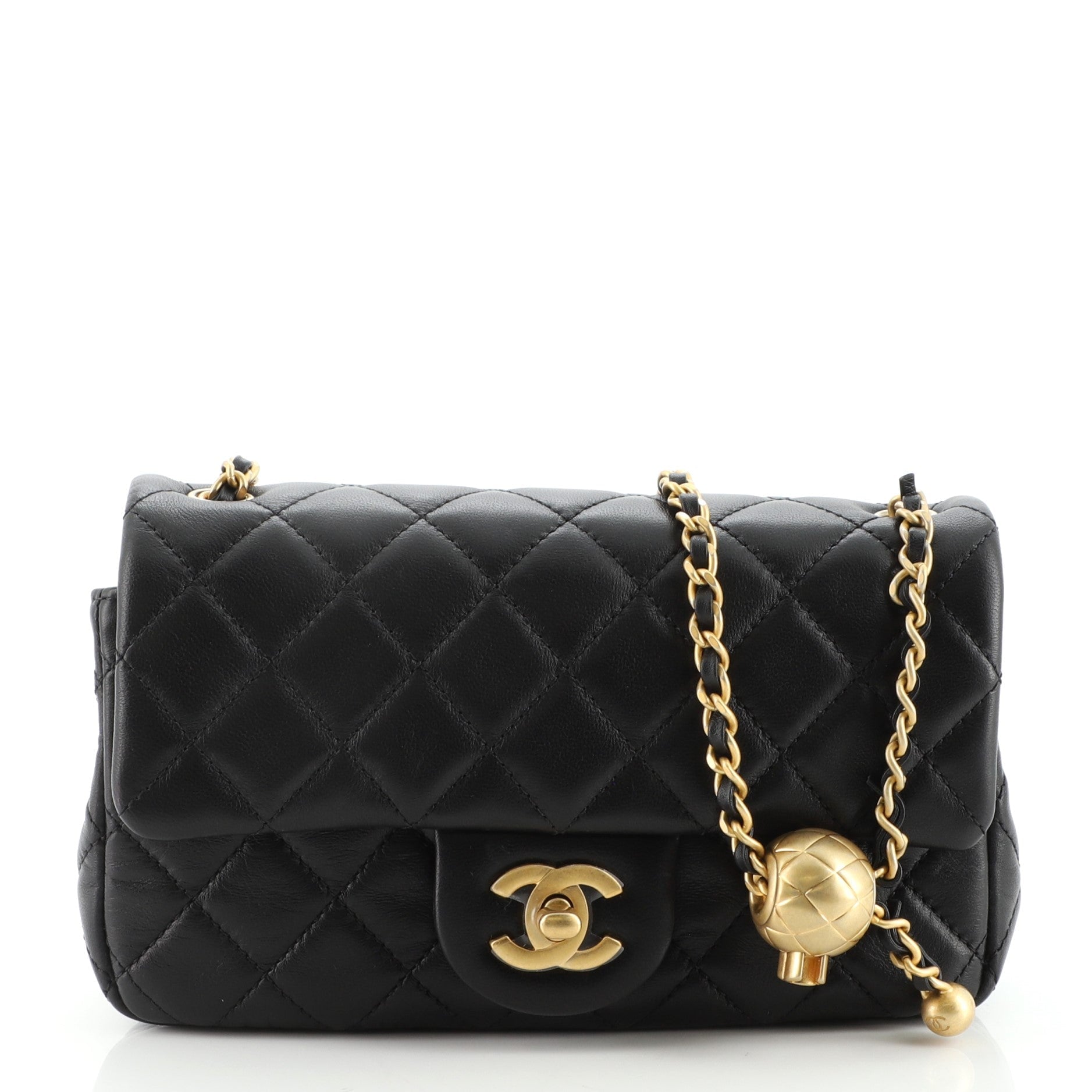 Pearl Crush Flap Bag Quilted Lambskin Mini