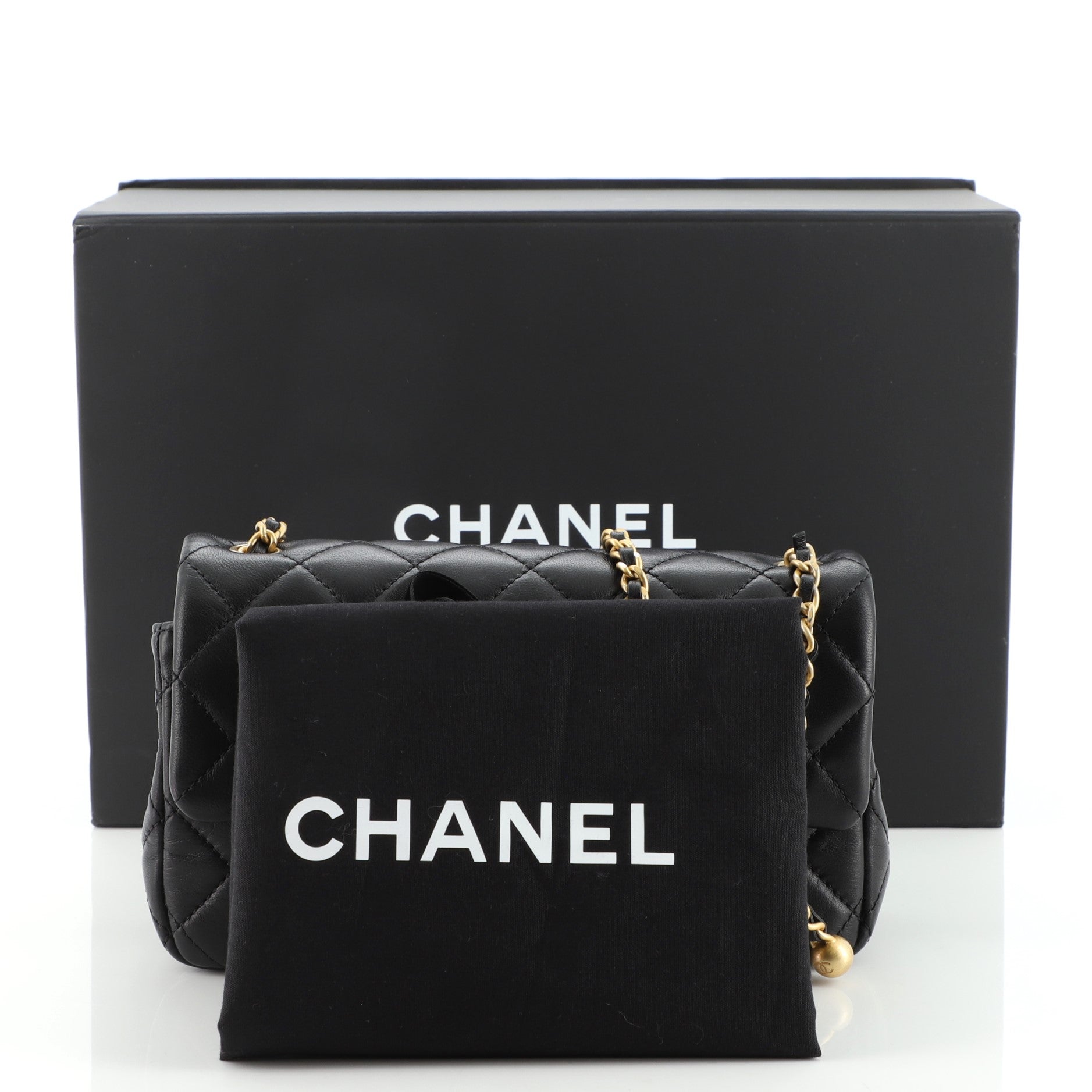 Pearl Crush Flap Bag Quilted Lambskin Mini