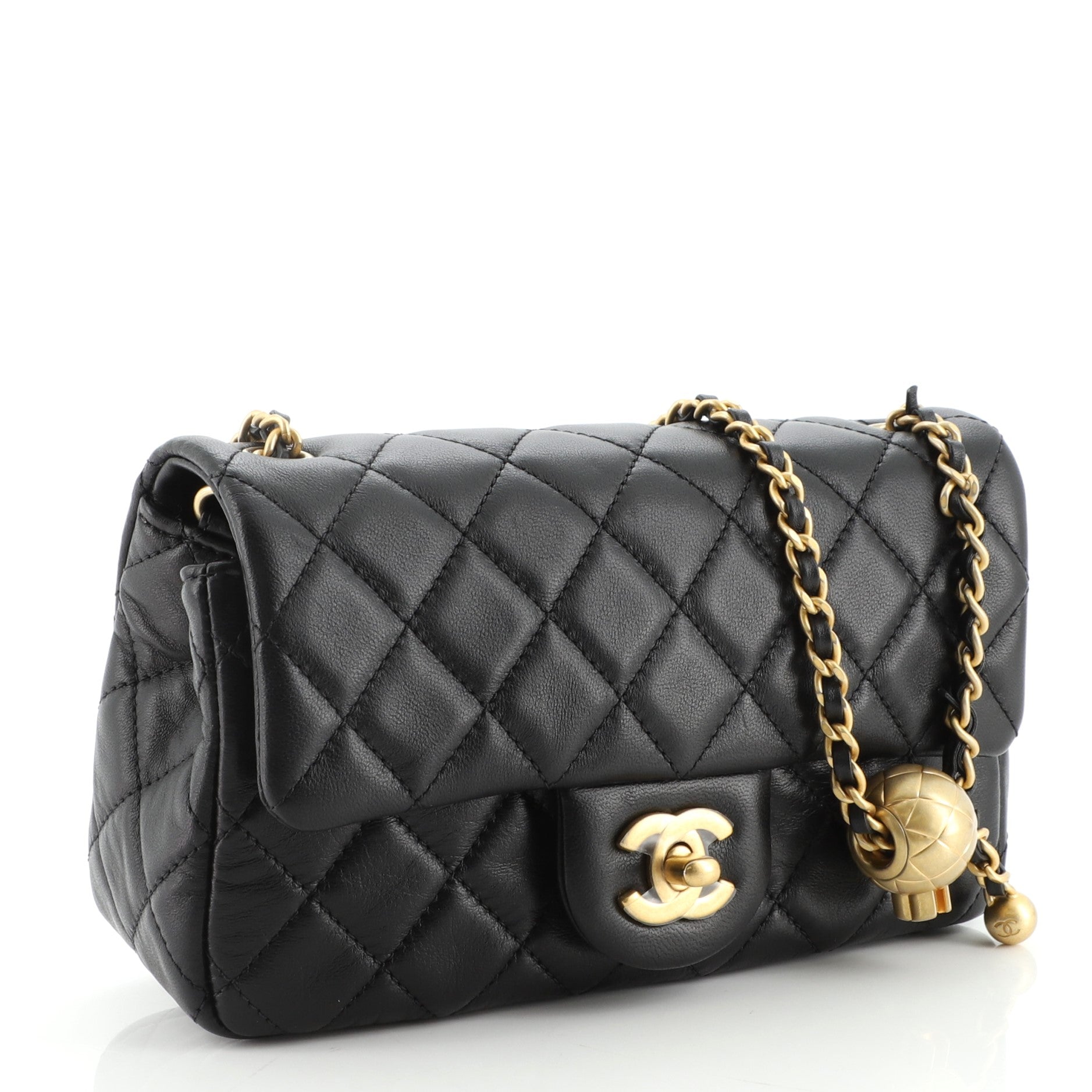 Pearl Crush Flap Bag Quilted Lambskin Mini