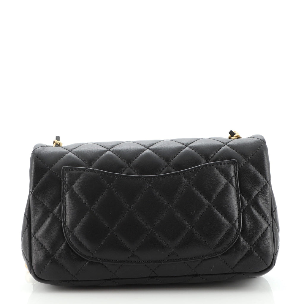 Pearl Crush Flap Bag Quilted Lambskin Mini