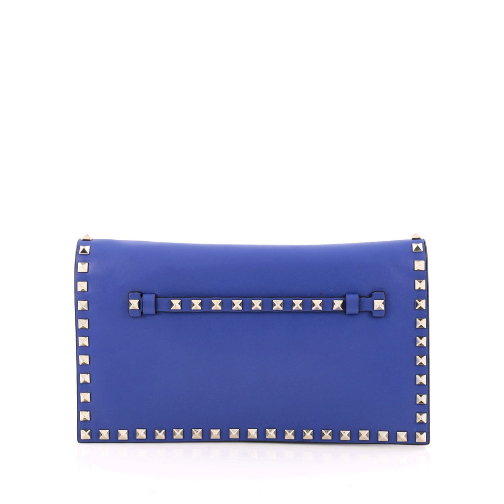 Rockstud Flap Clutch Leather