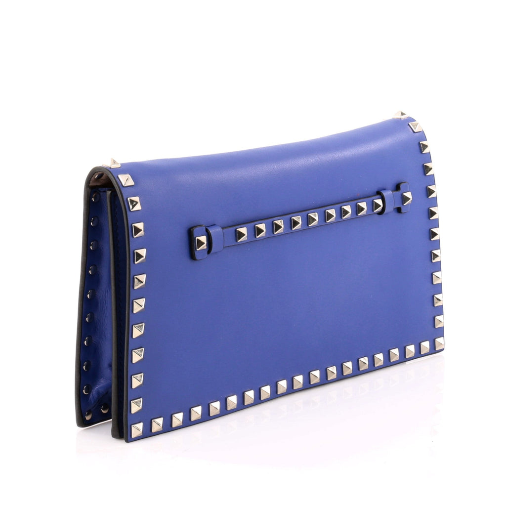 Rockstud Flap Clutch Leather