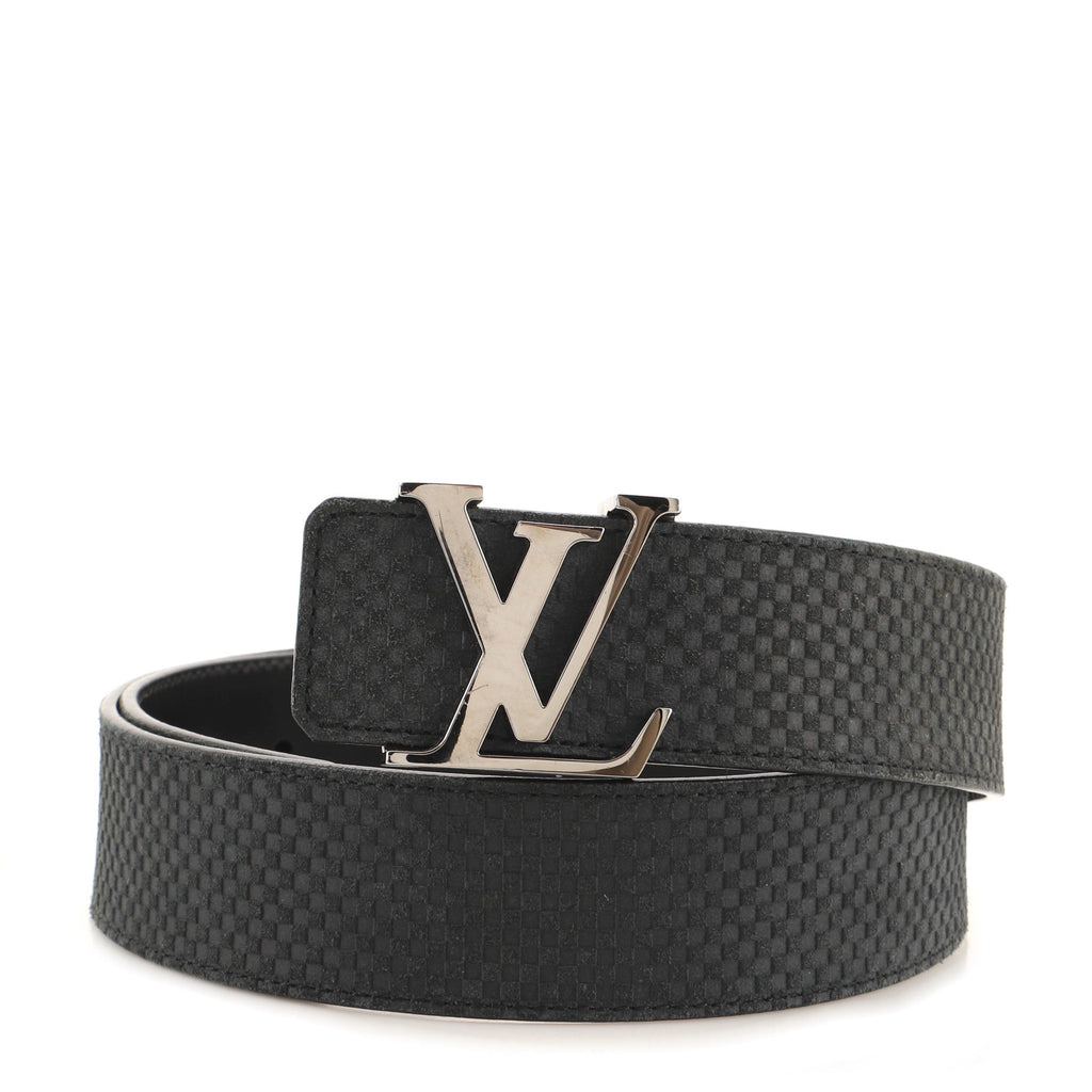 LV Initiales Belt Mini Damier Suede and Leather Wide 85