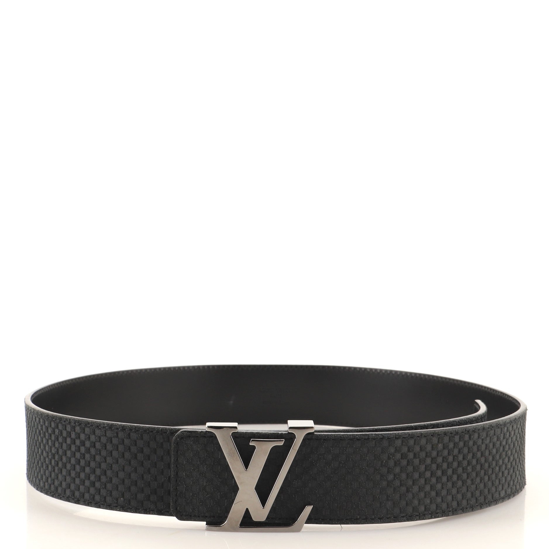 LV Initiales Belt Mini Damier Suede and Leather Wide 85
