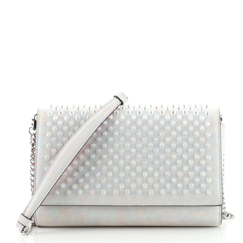 Paloma Clutch Spiked Holographic Leather