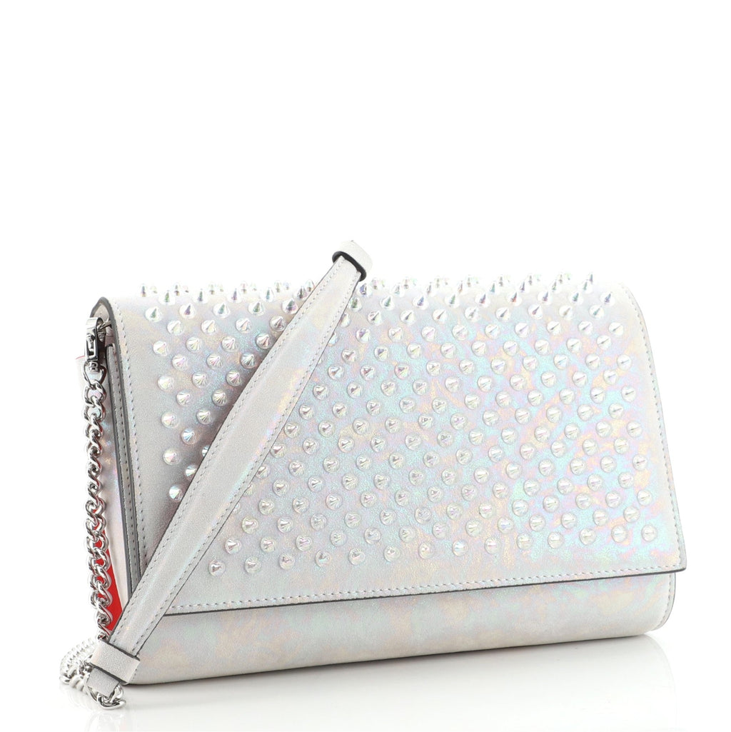 Paloma Clutch Spiked Holographic Leather