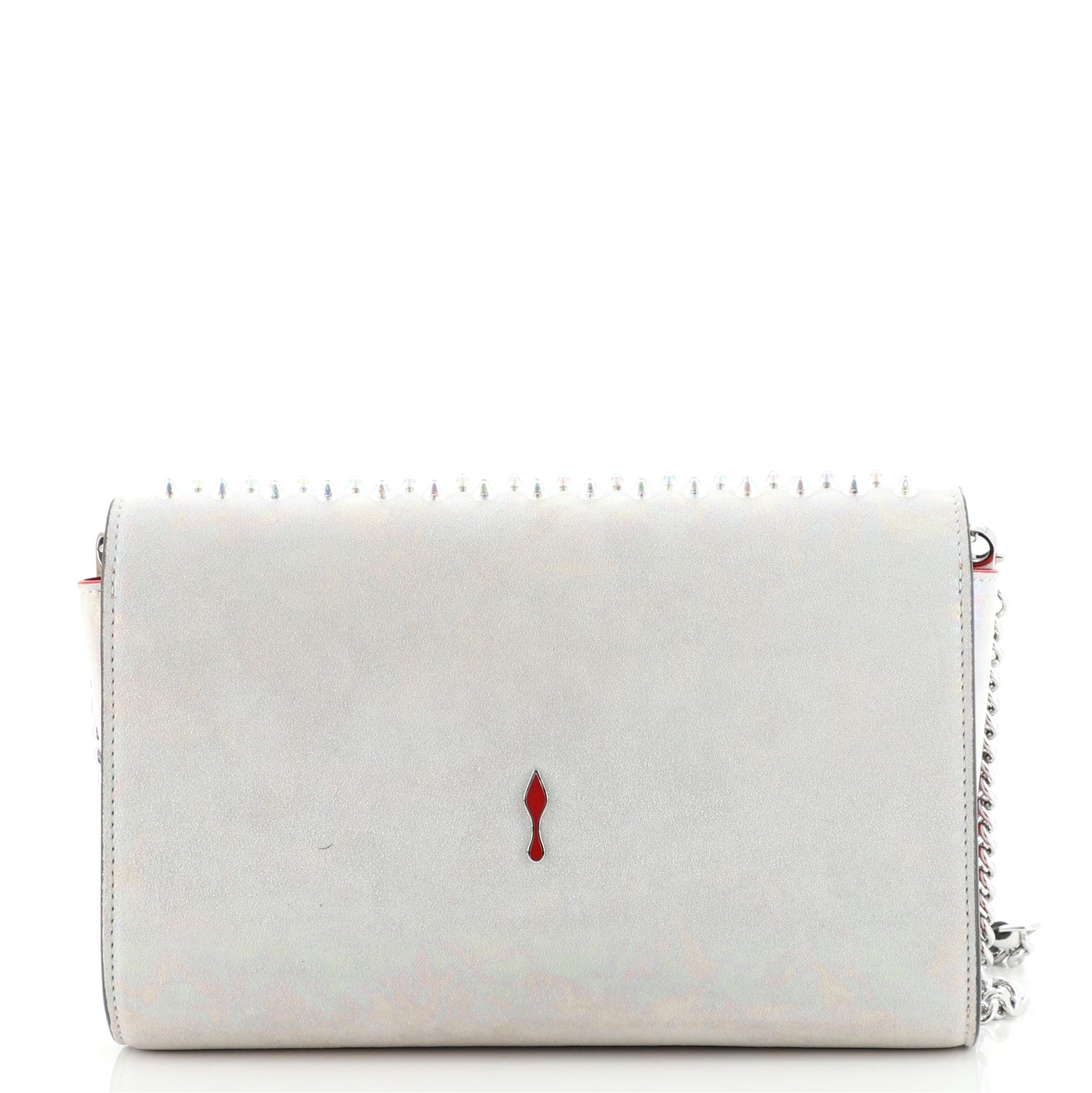 Paloma Clutch Spiked Holographic Leather
