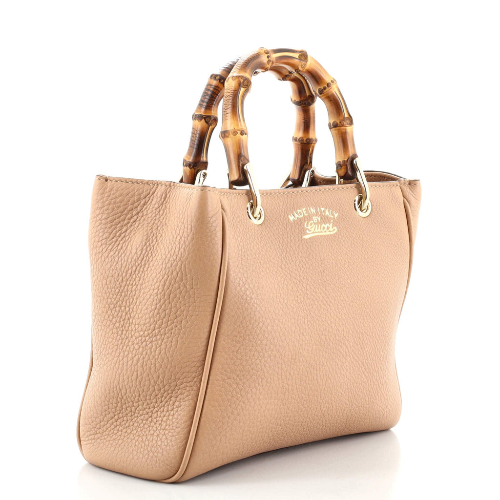 Bamboo Shopper Tote Leather Mini