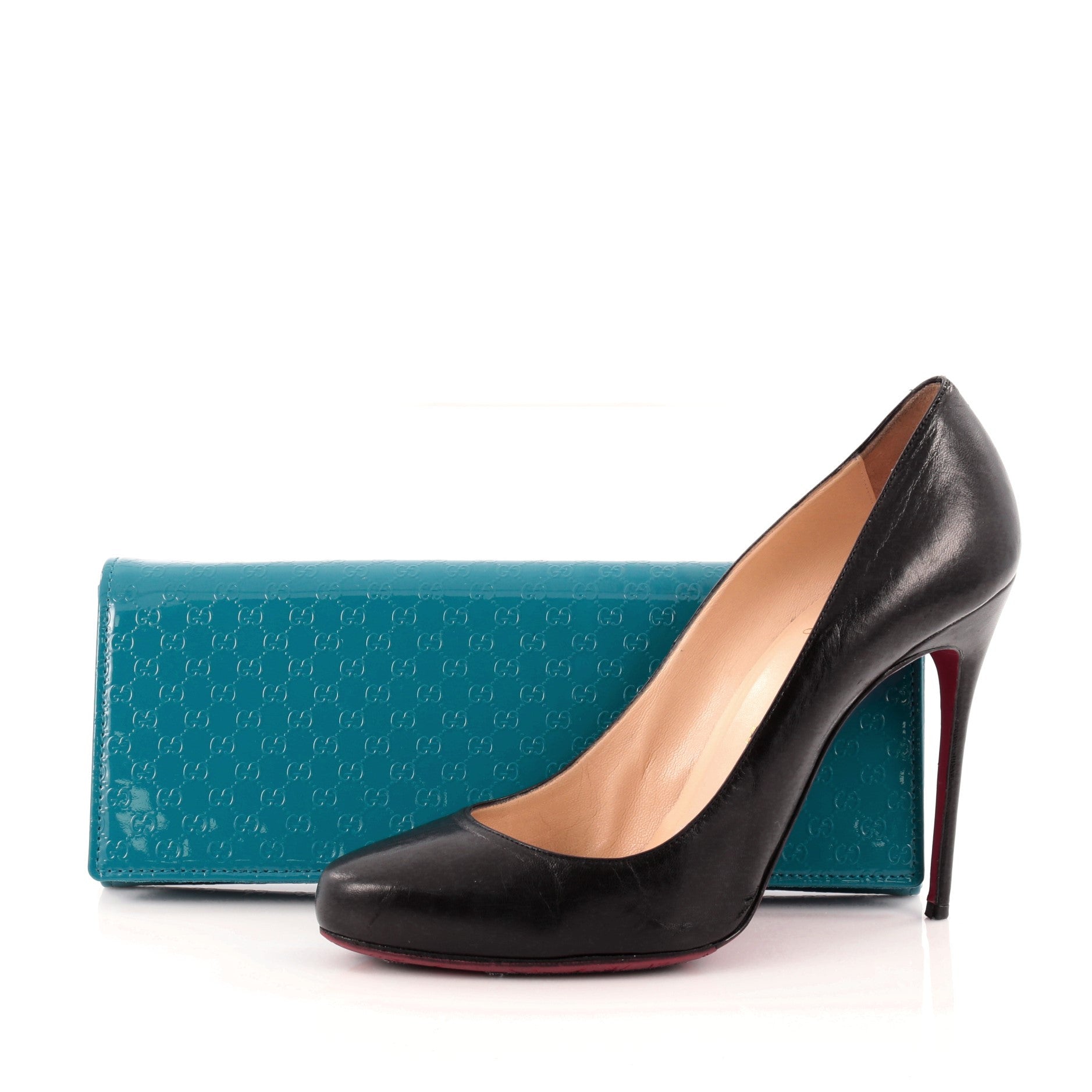 Broadway Clutch Patent Microguccissima Leather Medium