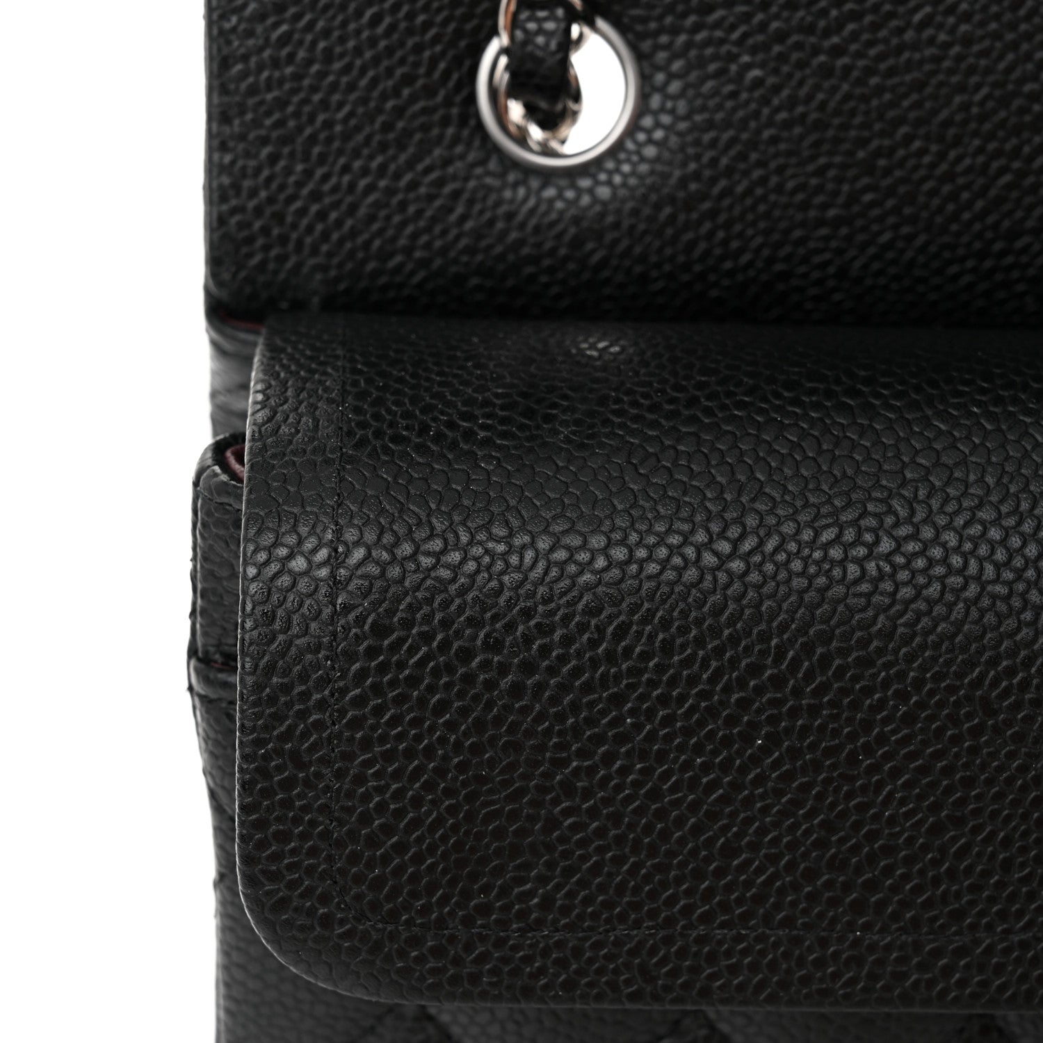 Caviar Quilted Small Double Flap Black