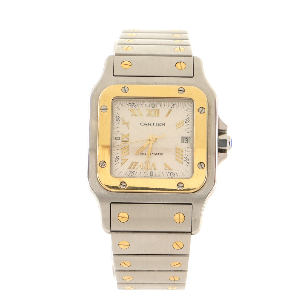 Santos de Cartier Galbee Automatic Watch Stainless Steel and Yellow Gold 29