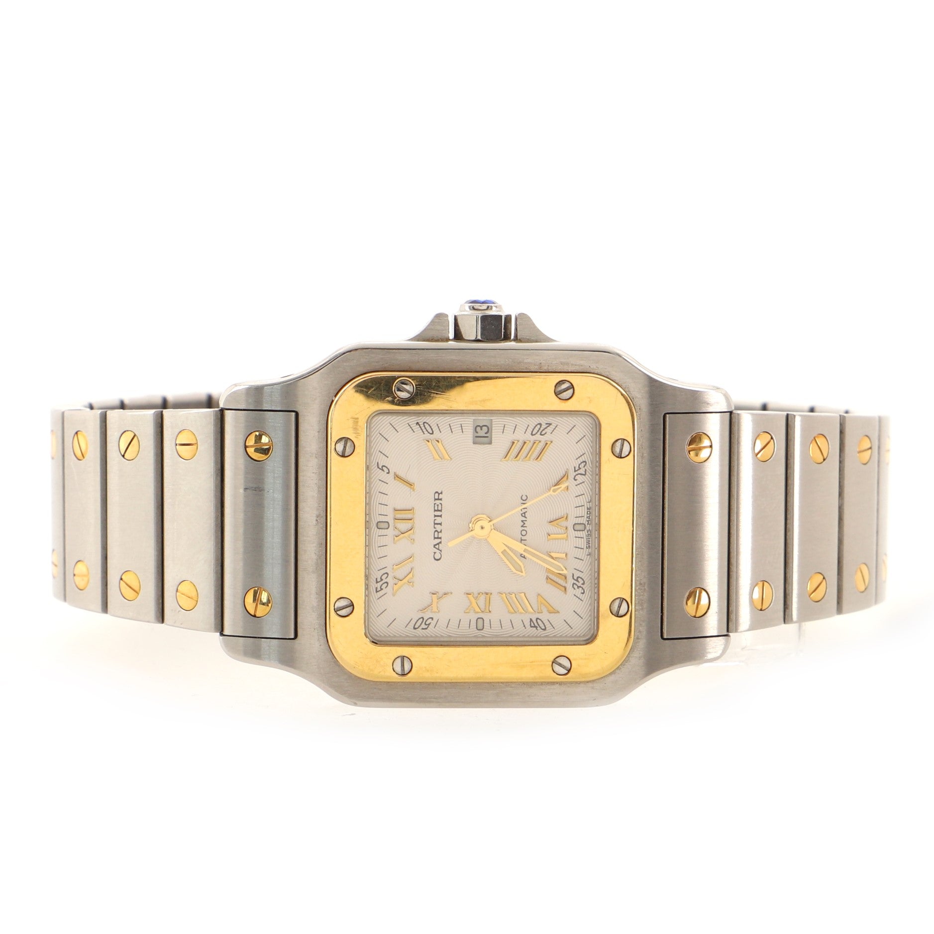 Santos de Cartier Galbee Automatic Watch Stainless Steel and Yellow Gold 29