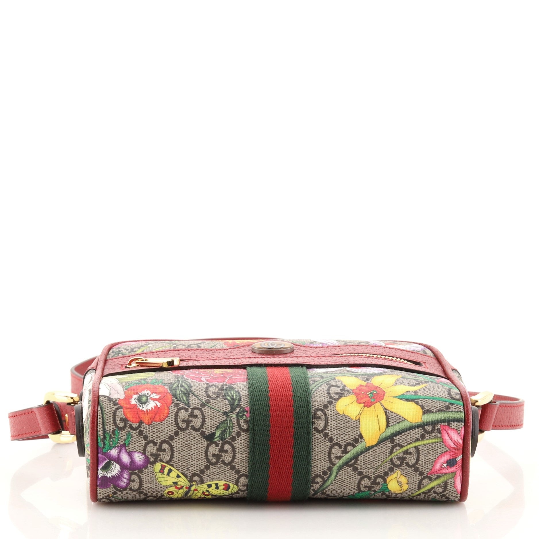 Ophidia Shoulder Bag Flora GG Coated Canvas Mini