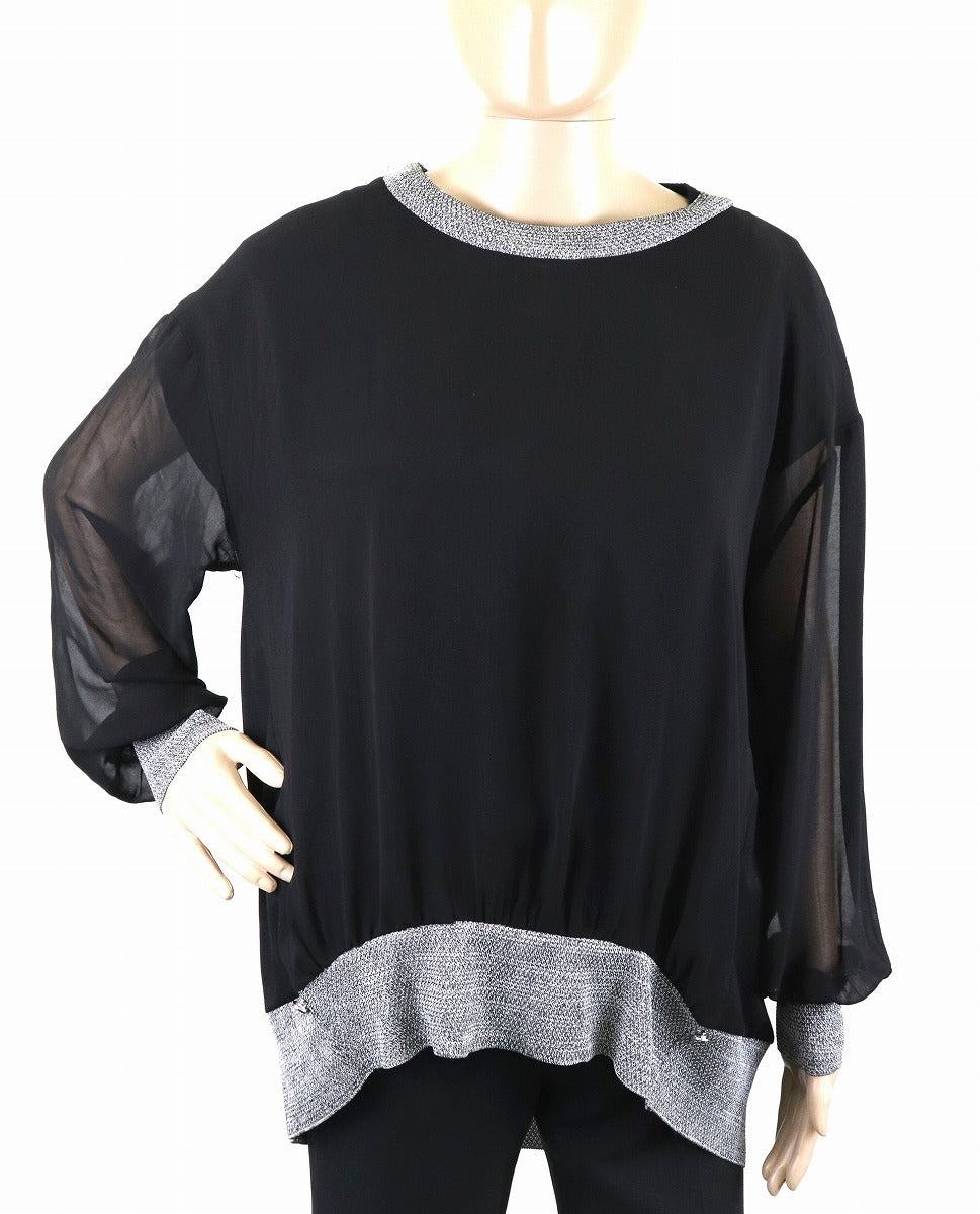 Chanel Coco Chanel Button Chiffon Pullover