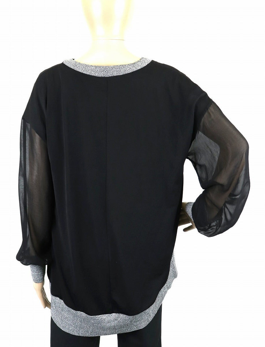 Chanel Coco Chanel Button Chiffon Pullover