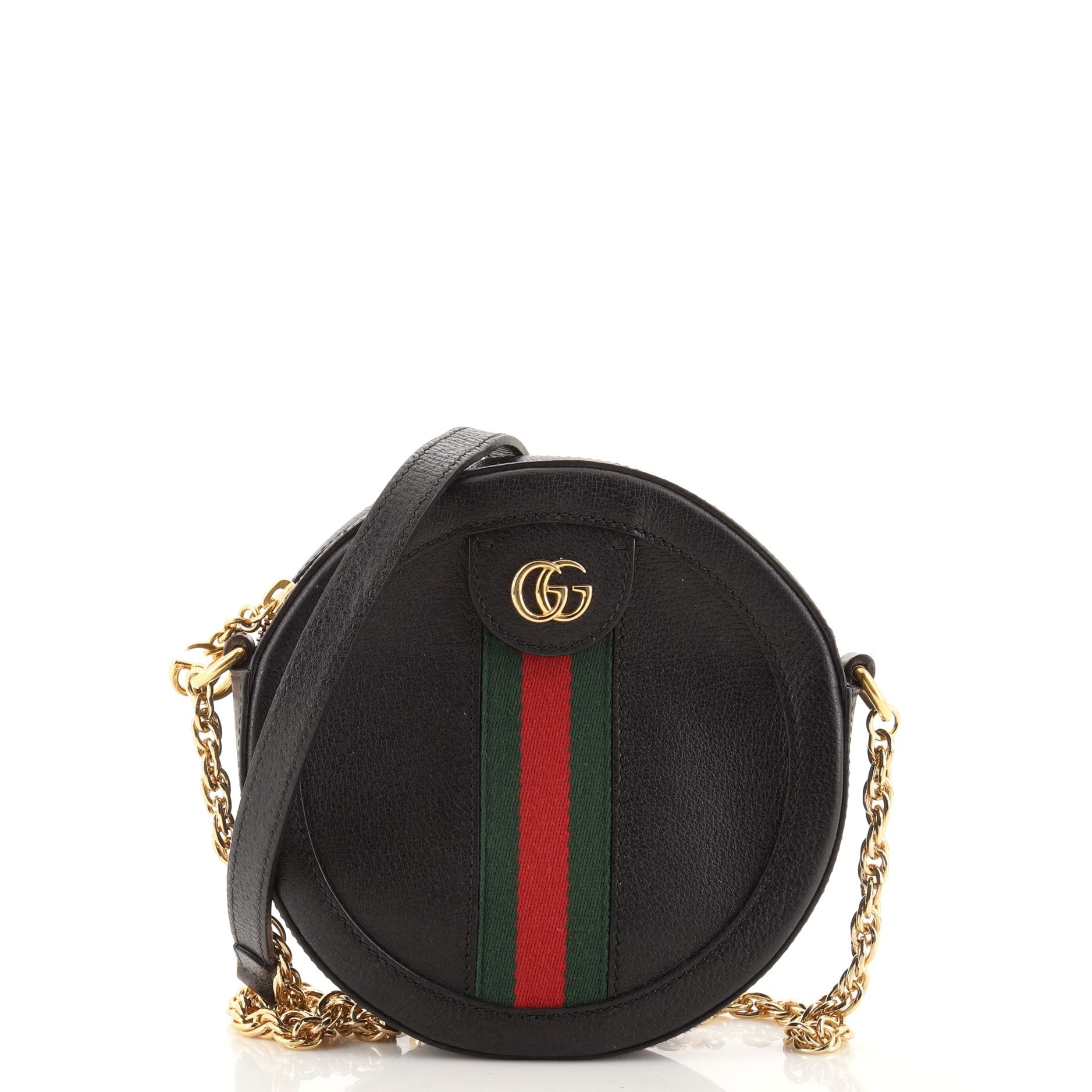 Ophidia Round Shoulder Bag Leather Mini
