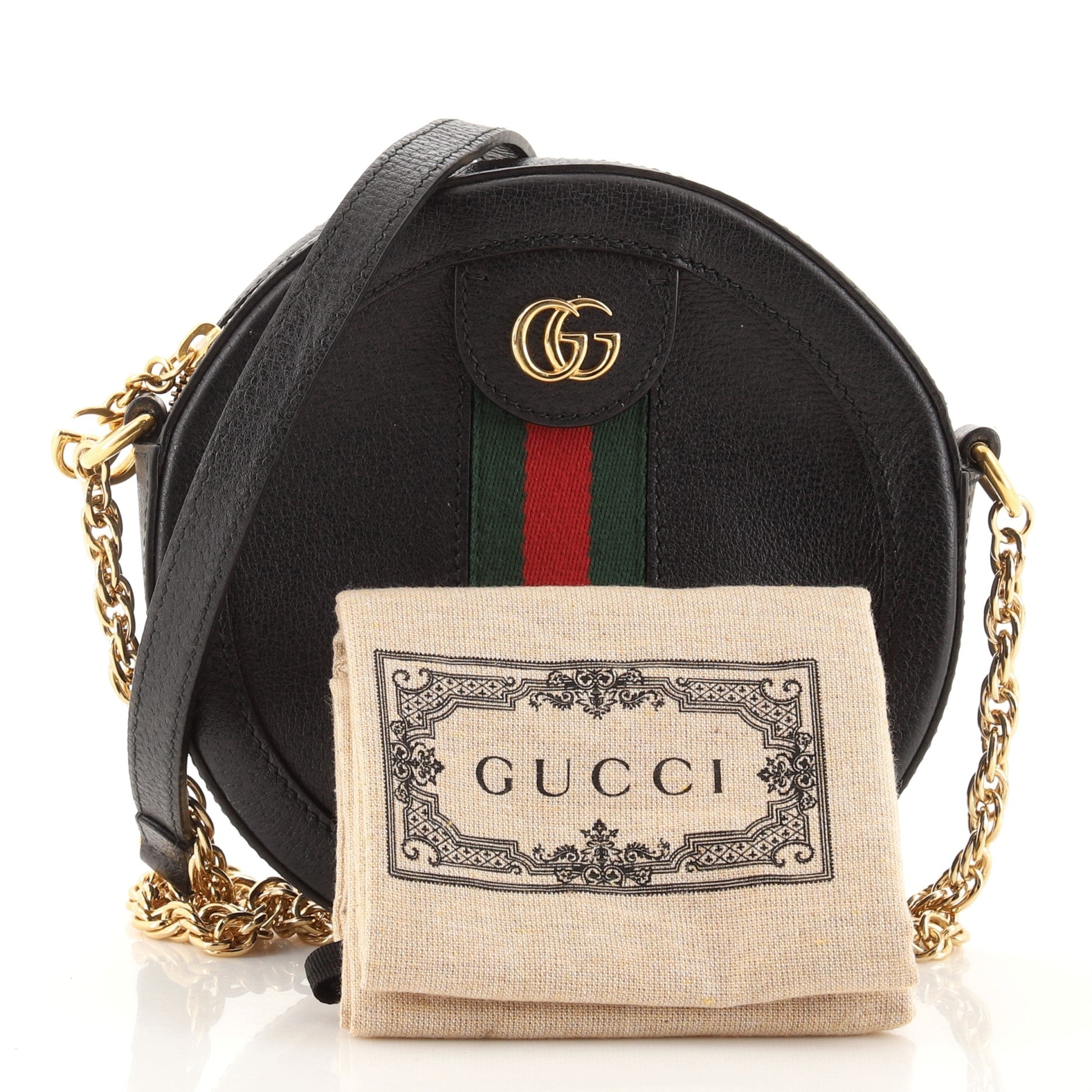 Ophidia Round Shoulder Bag Leather Mini