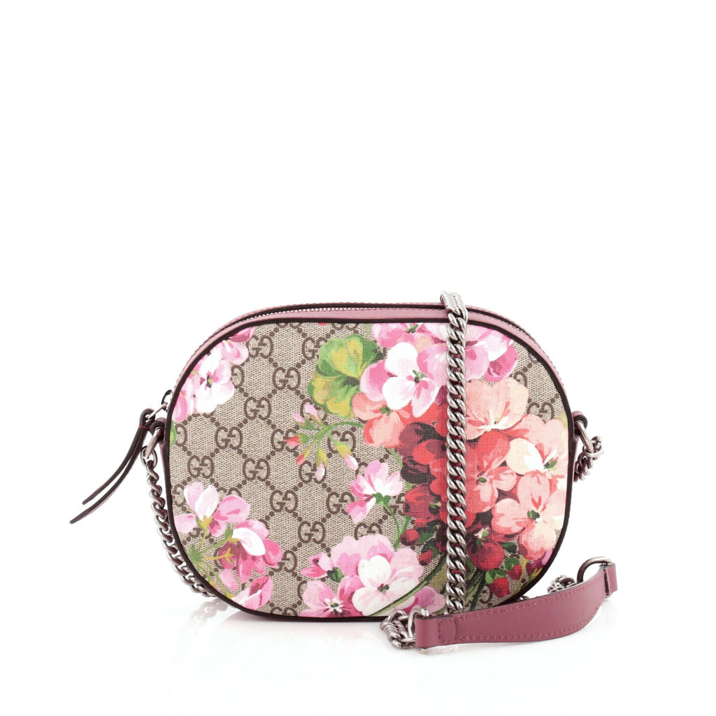 Chain Crossbody Bag Blooms Print GG Coated Canvas Mini