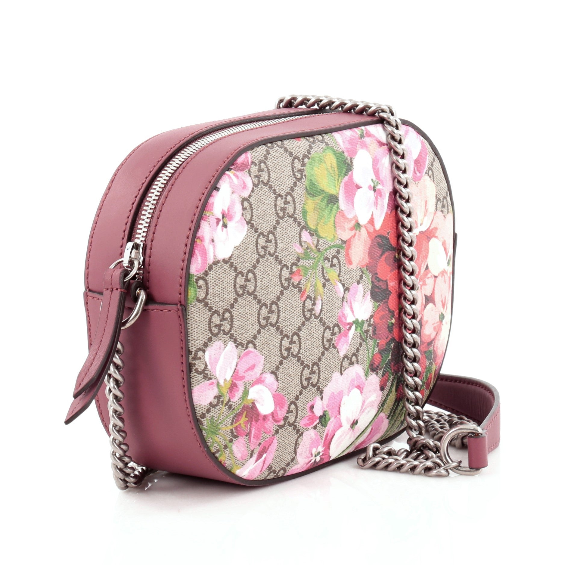 Chain Crossbody Bag Blooms Print GG Coated Canvas Mini