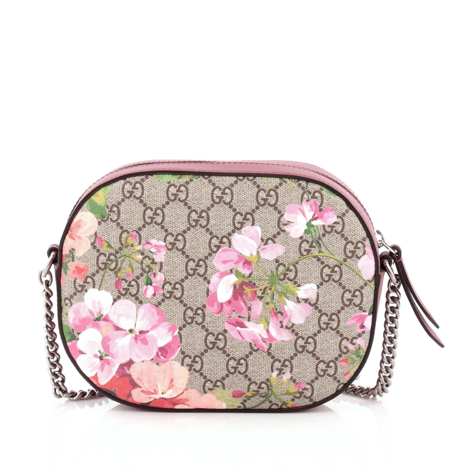 Chain Crossbody Bag Blooms Print GG Coated Canvas Mini