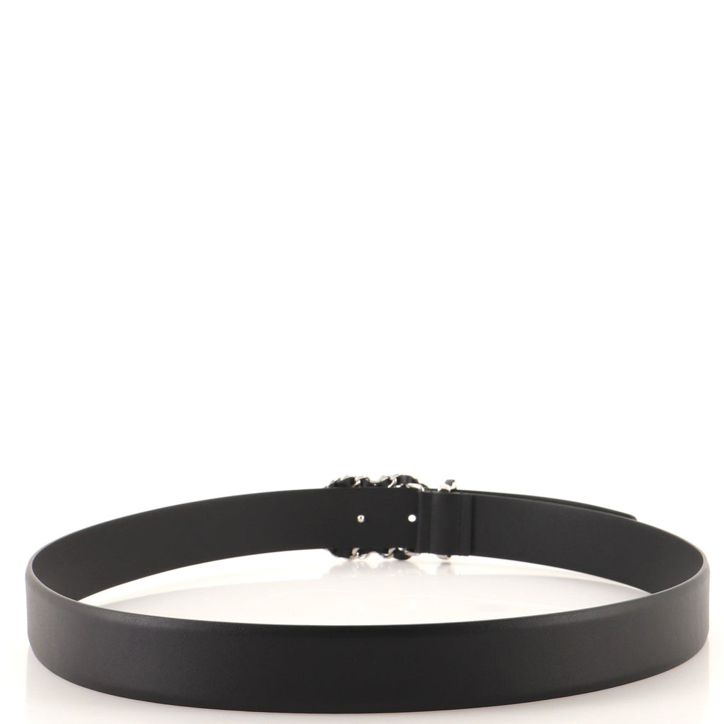 Woven Chain CC Buckle Belt Leather Medium 90