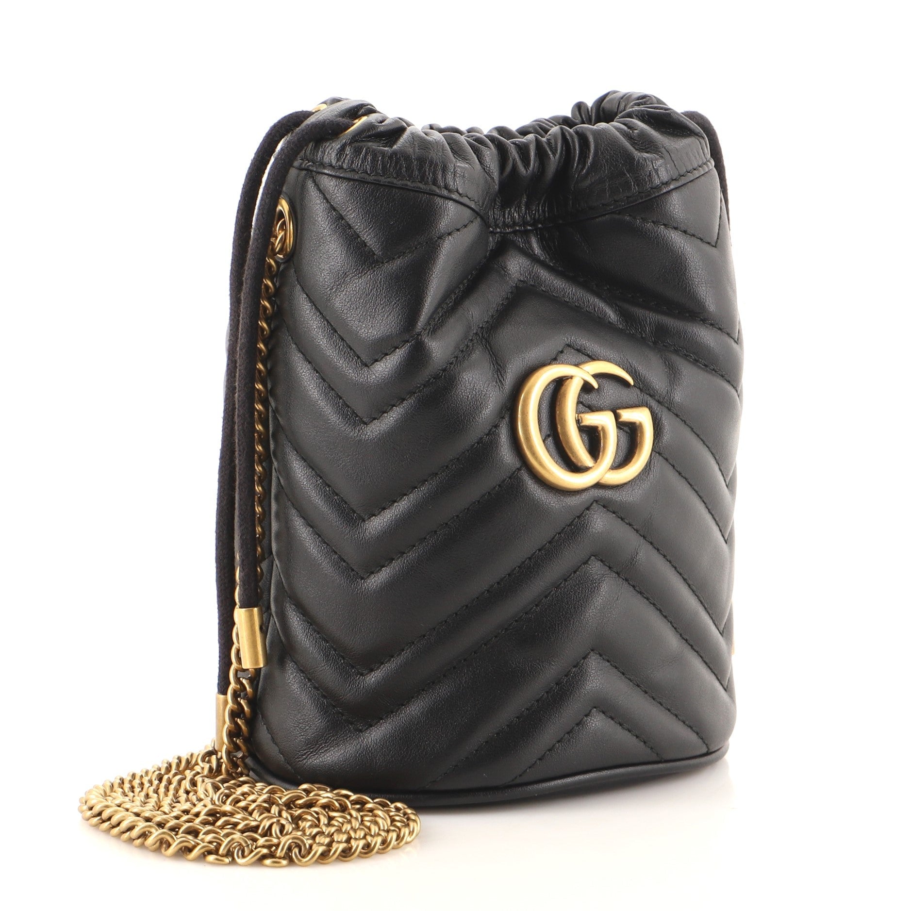 GG Marmont Bucket Bag Matelasse Leather Mini
