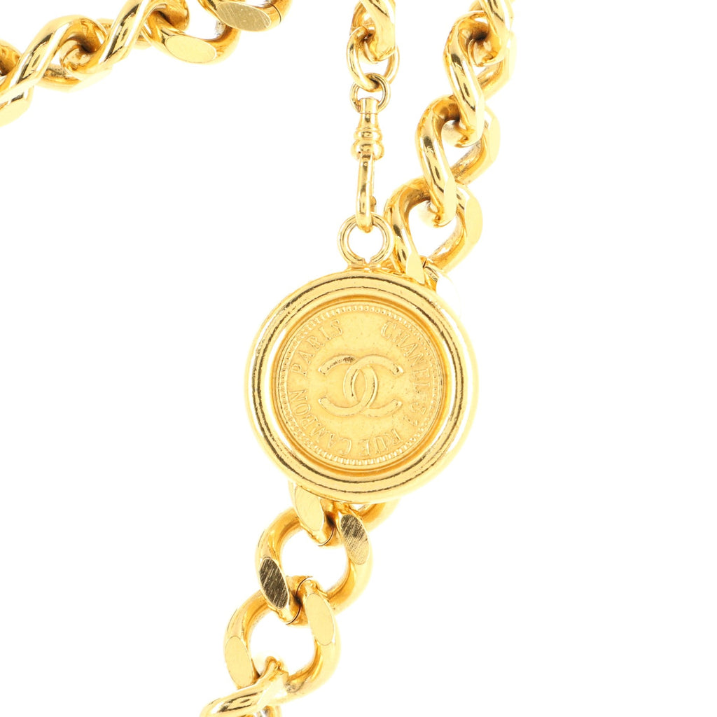 Vintage Medallion Chain Belt Metal 90