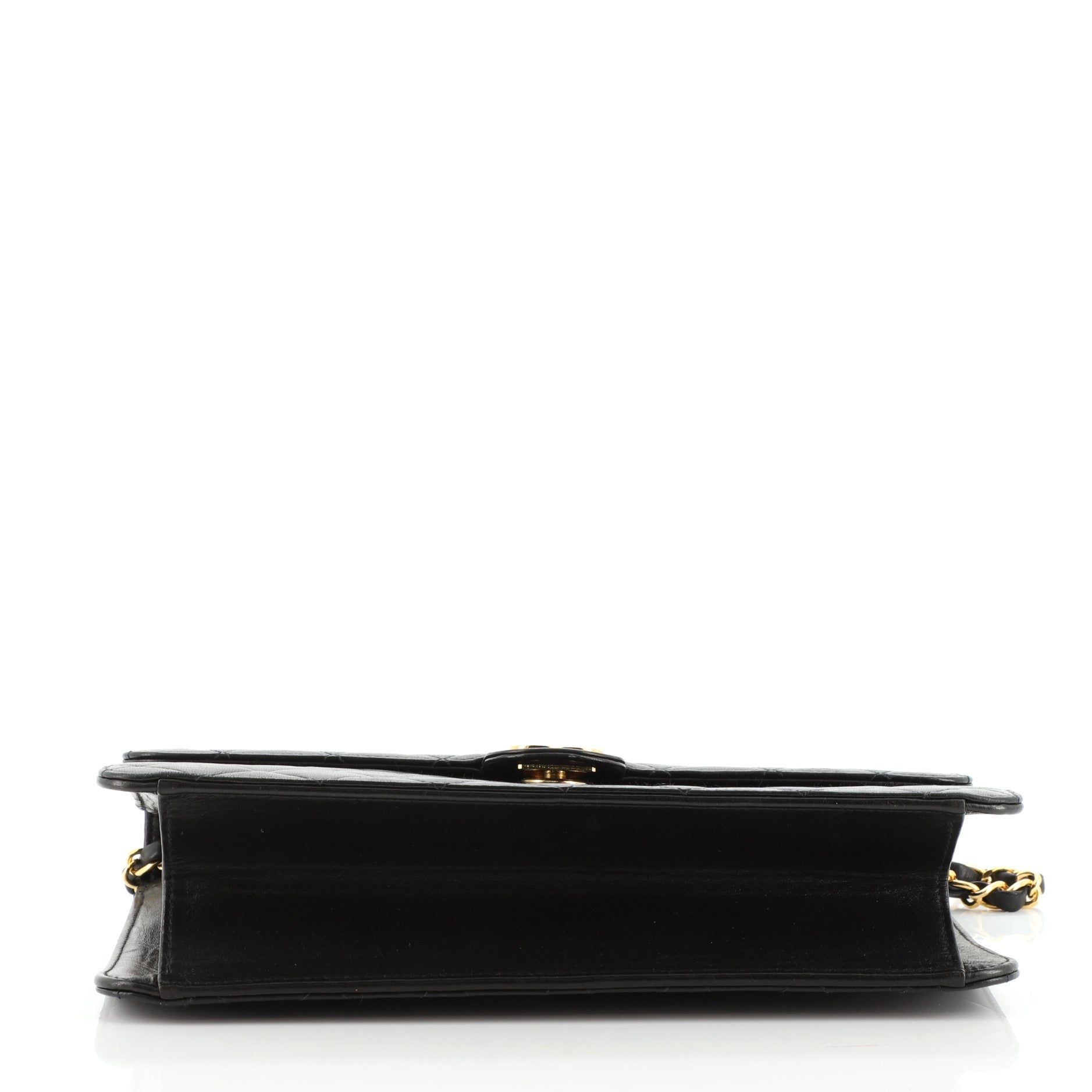 Vintage Clutch with Chain Quilted Leather Medium