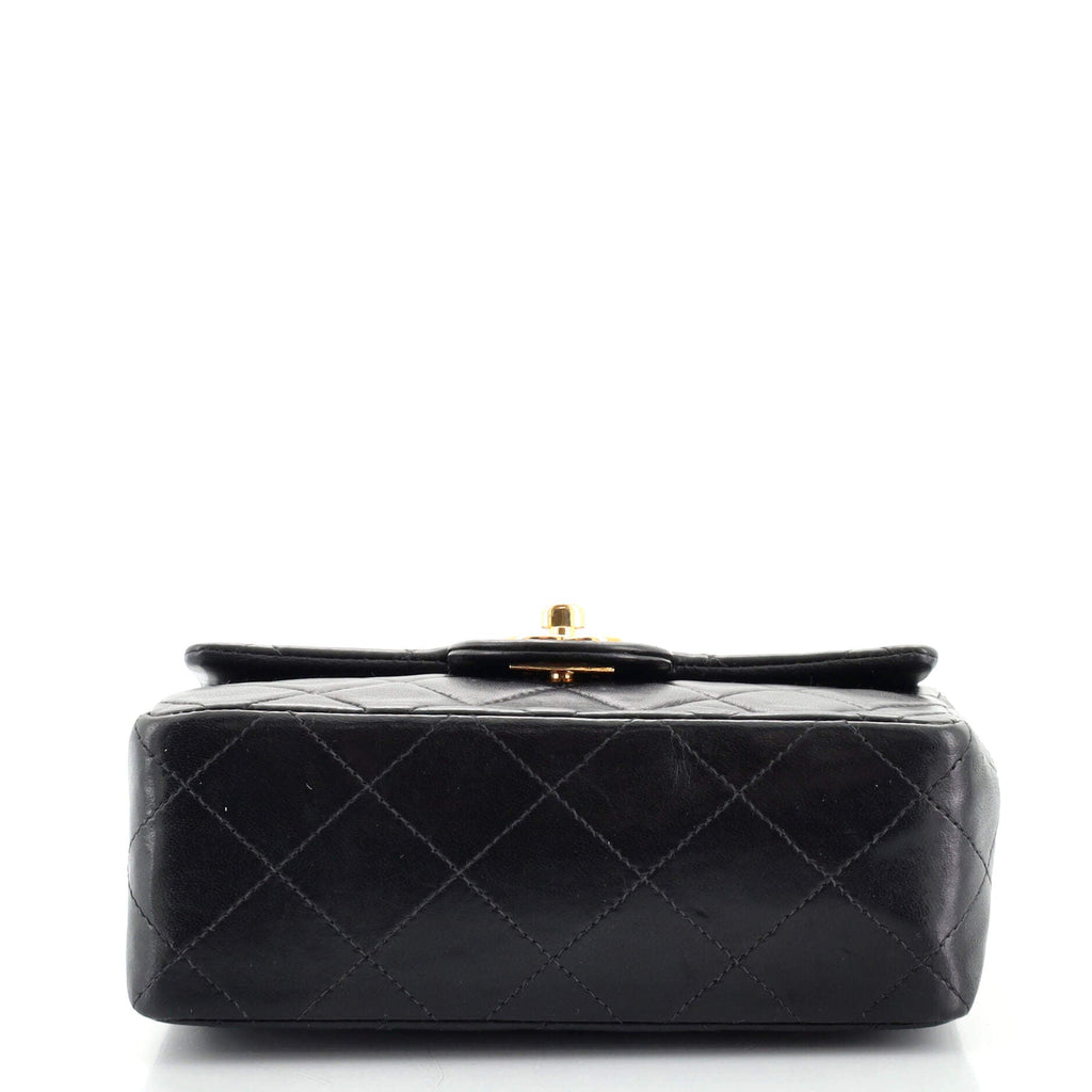 Vintage Square Classic Single Flap Bag Quilted Lambskin Mini