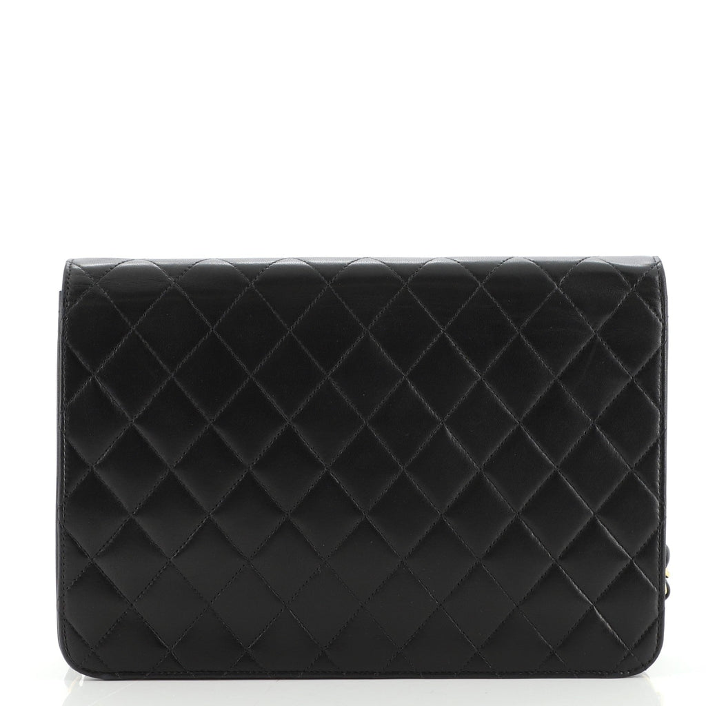 Vintage Clutch with Chain Quilted Leather Medium