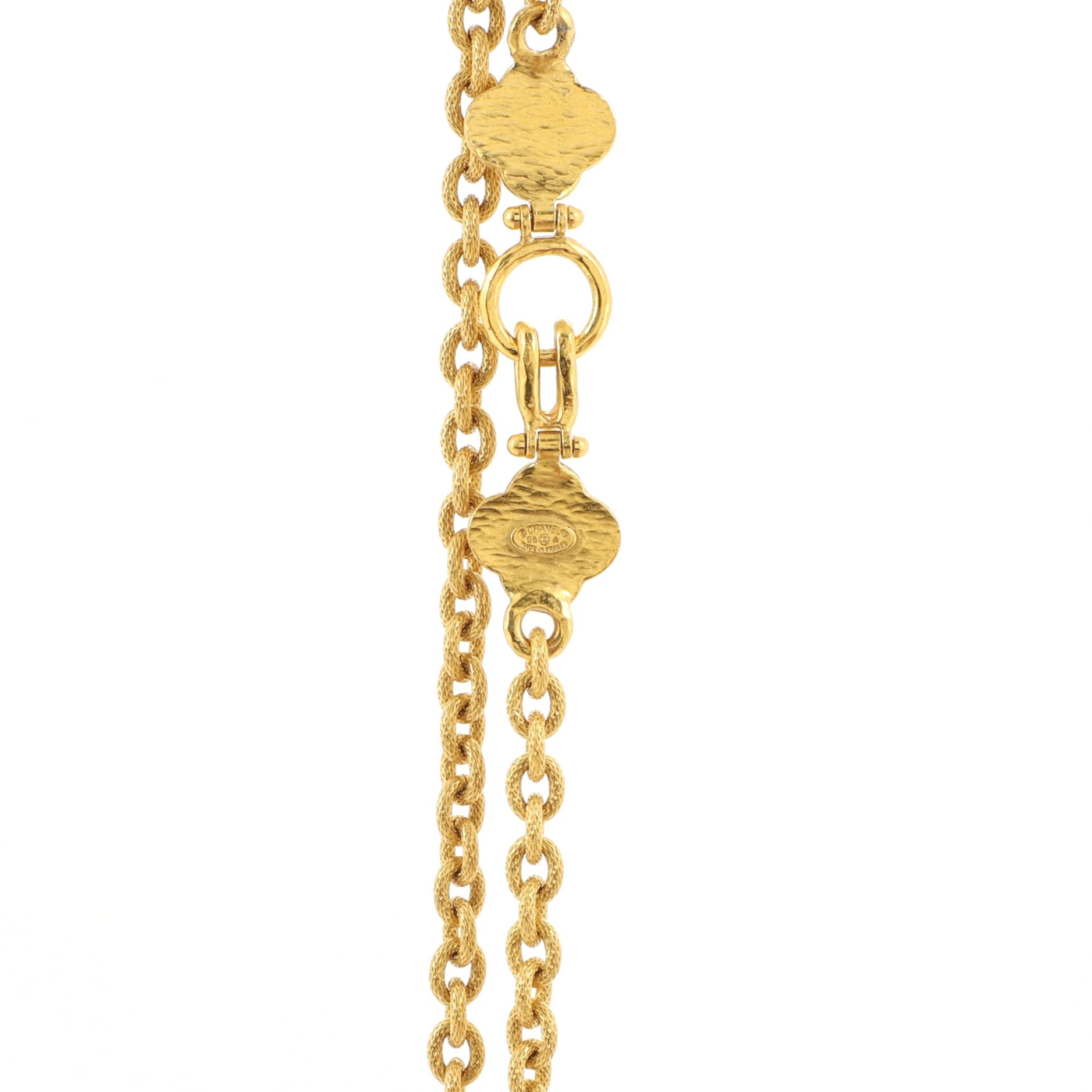 Vintage Clover Pendant Necklace Metal