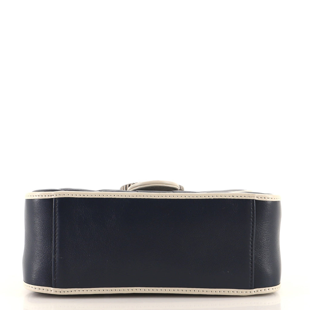 GG Marmont Top Handle Flap Bag Diagonal Quilted Leather Mini