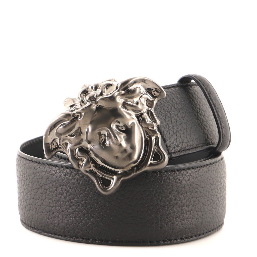 Medusa Buckle Belt Leather Wide 60